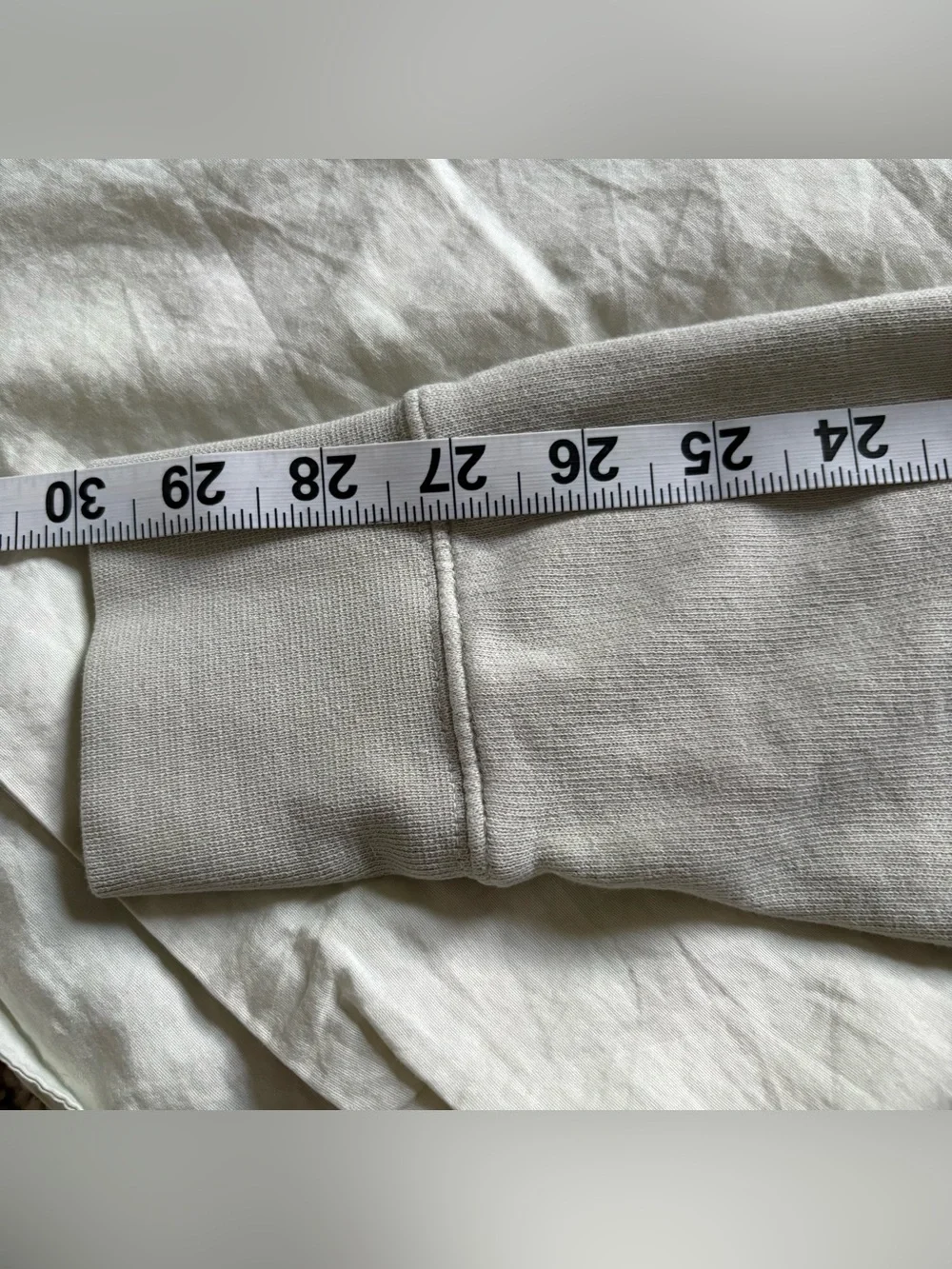 Billy Reid Sweatshirt Tinted White Crewneck Sweatshirt Cotton Elbow Patch